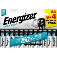 Energizer alkalinebatterijen Max Plus AA LR6 2550 mAh 1,5V 12 stuks