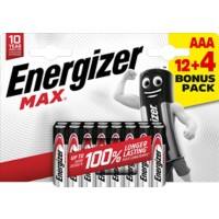 Energizer Alkaline Batterijen Max AAA LR03 1200 mAh 1,5 V Pak van 16