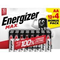Energizer Alkaline Batterijen Max AA LR6 2550 mAh 1.5V Pak van 16