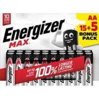 Energizer Alkaline Batterijen AA Alkaline Batterijen Power LR6 1.5V Pak van 20
