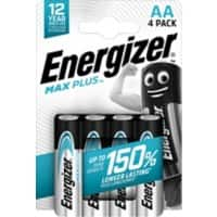 Energizer Batterijen Max Plus AA LR6 2550 mAh Alkaline 1.5 V Pak 4 Stuks