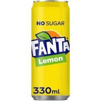 Fanta Lemon 330 ml Verpakking van 24 blikjes