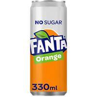 Fanta Zero Orange 330 ml Verpakking van 24 blikjes