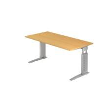 Hammerbacher Bureau US16 160X160CM Beuken, zilver