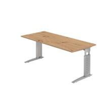 Hammerbacher Bureau US19 180X180CM Eiken, zilver