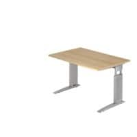 Hammerbacher Bureau U VUS12.E.S Eiken, zilver 120X80CM