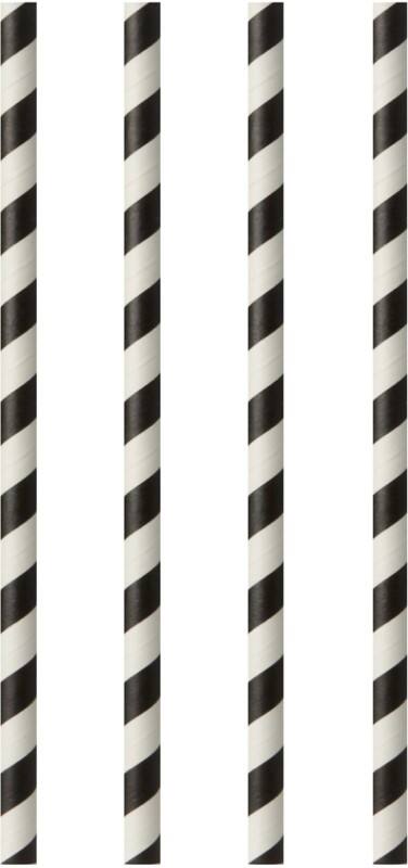 PAPSTAR Wegwerprietjes Wit, zwart 100 Stuks