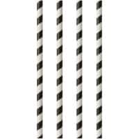 PAPSTAR Wegwerprietjes Wit, zwart 100 Stuks