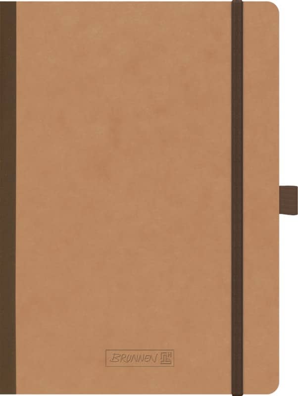 BRUNNEN Schrift A5 Gelinieerd Gelijmd Karton Bruin Niet geperforeerd 192 Pagina's 96 Vellen