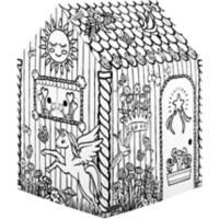 BANKERS BOX Play Eenhoorn Kartonnen Speelhuis om in te kleuren 121,3 x 96,5 x 81,3 cm