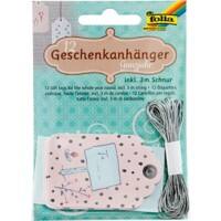 Folia Papieren cadeautags Mat All-Year-Round Kleurenassortiment 11 x 3 x 14.5 cm 12 stuks