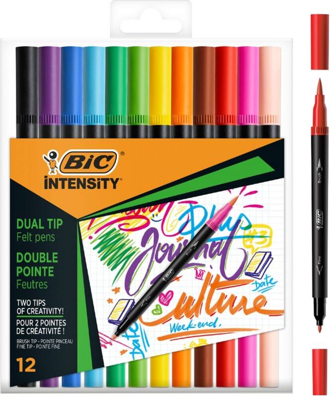 BIC Intensity Viltstift 0,7 - 0,9 mm Fijn Kleurenassortiment 989695 12 Stuks