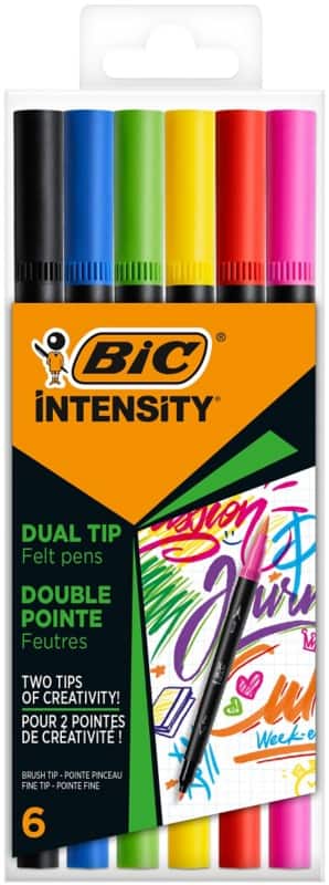 BIC Intensity Viltstift 0,7 - 0,9 mm Fijn Kleurenassortiment 989694 6 Stuks