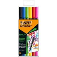 BIC Intensity Viltstift 0,7 - 0,9 mm Fijn Kleurenassortiment 989694 6 Stuks