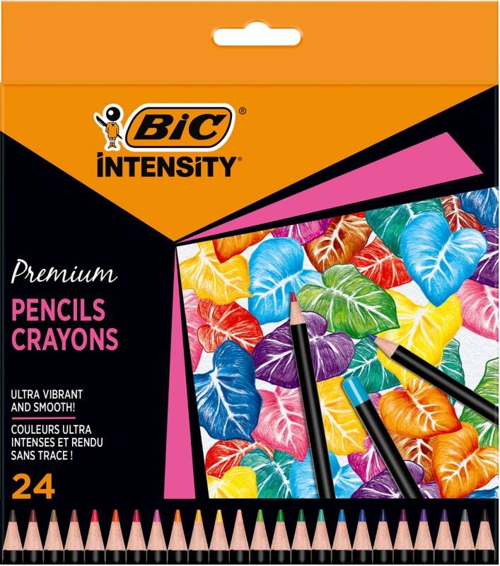 BIC Intensity Premium Kleurpotloden 3,3 mm Kleurenassortiment 24 Stuks