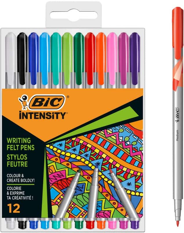 BIC Intensity Viltstiften - Extra Fijn 964893 12 Stuks