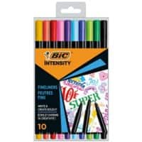 BIC Intensity Fineliner 0,4 mm Kleurenassortiment 10 Stuks