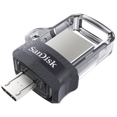 SanDisk USB-stick SDDD3-256G-G46 Zilver, zwart, transparant