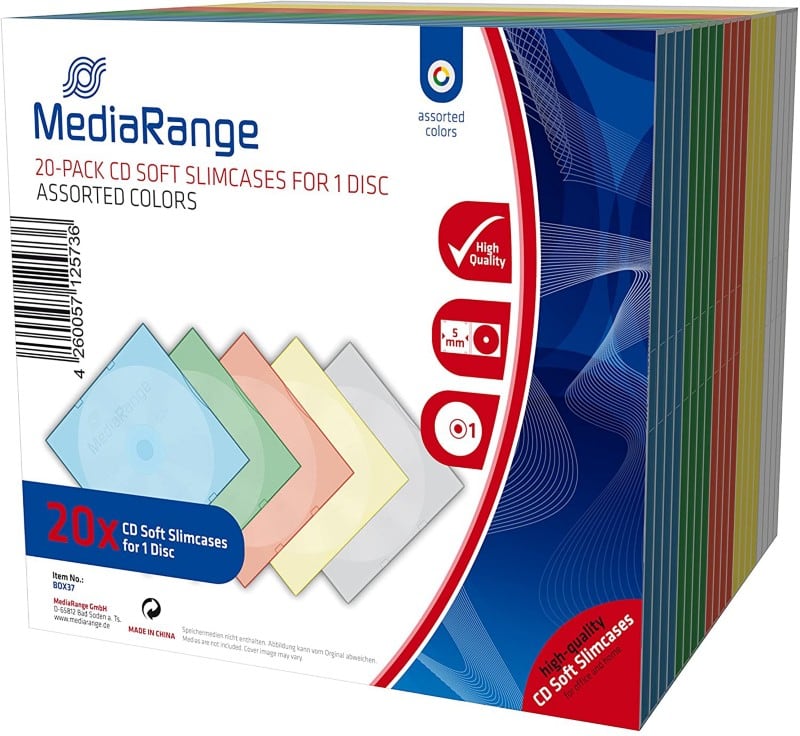 MediaRange Soft Slimcases Cd-/dvd-hoesje 20 Stuks