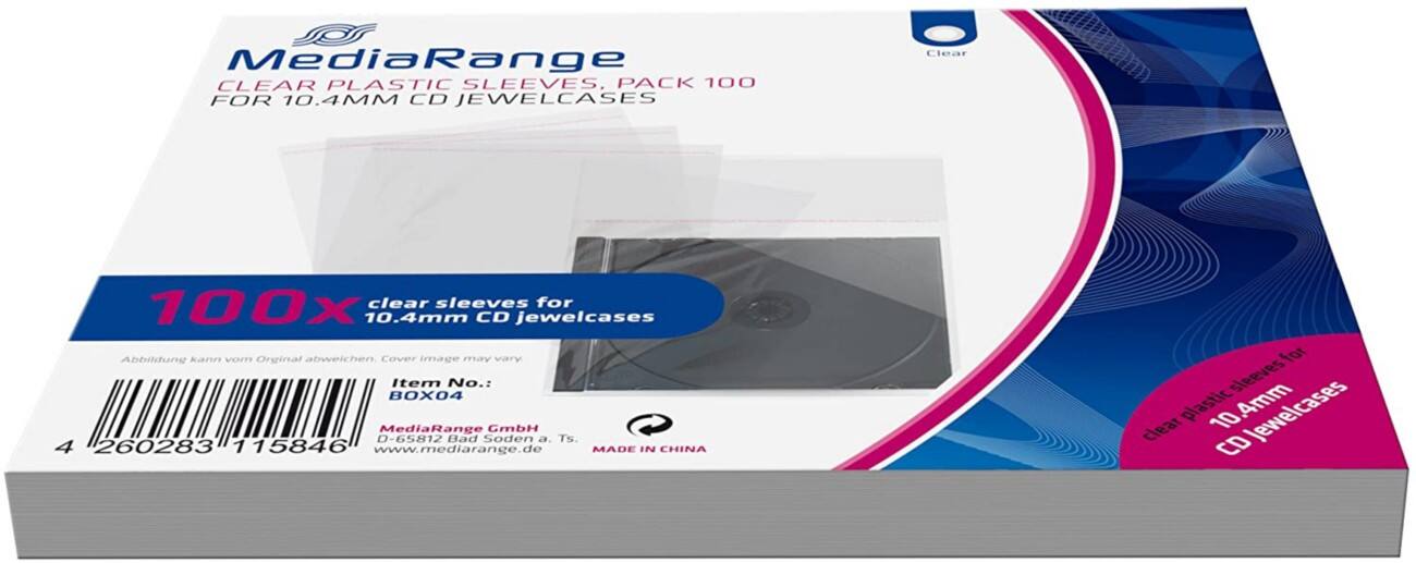 MediaRange Hoes voor Jewel Case BOX04 Kunststof Transparant