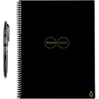 Rocketbook Schrift C5/6 Gestipt Soepele kaft Zwart 32 Pagina's