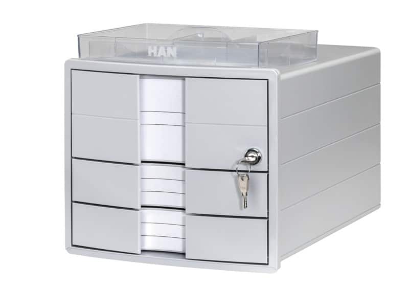 HAN IMPULS Ladeblok PS (polystyreen) Grijs 3 Lades 28 x 36,7 x 23,5 cm