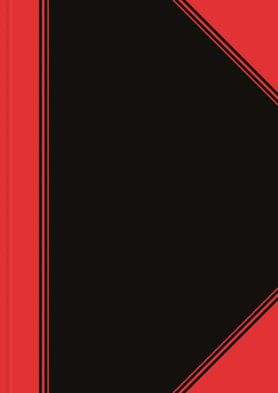 Bantex Boeken & Pads Schrijfblok A4 Gelinieerd Gebonden Rood, Zwart 96 Vellen