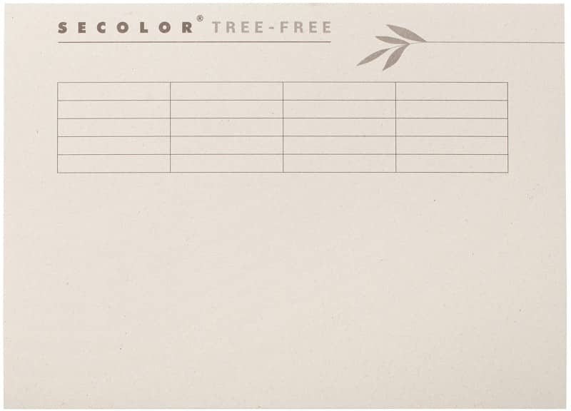 Djois Secolor Tree-Free Dossiermap Folio Crème Karton 100% gerecycled 226 grams 225 g/m² 10 Stuks