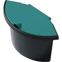 helit Inzetstuk voor prullenbak 2 l Zwart, groen Kunststof 27,5 x 13,2 x 18 cm 5 Stuks