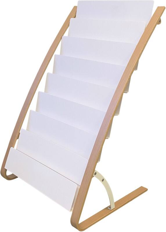 Alba A4 Folderhouder Bruin, wit DDEXPO8W BC 580 (B) x 500 (D) x 930 (H) mm