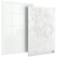 Nobo Mini Whiteboard-notitieblok Voor bureau 1915601 Drooguitwisbaar Glazen oppervlak Frameloos 230 x 152 mm Wit Pak van 2 stuks