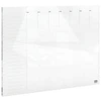 Nobo Small Wandplanbord  Wandmontage 1915602 Drooguitwisbaar Glazen oppervlak Frameloos oppervlak 430 x 560 mm Wit