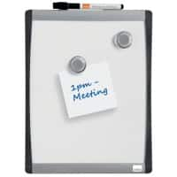 Nobo Mini Wandmontage Magnetisch whiteboard 1903778 Gelakt staal Gebogen frame 215 x 280 mm Wit