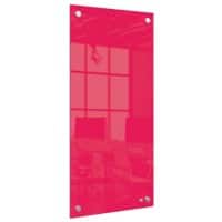 Nobo Small Whiteboard-paneel voor wandmontage 1915605 Drooguitwisbaar Glas Frameloos oppervlak 300 x 600 mm Rood