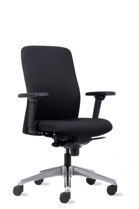 euroseats Bureaustoel Stof Zwart 495 x 1100 mm