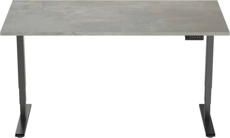 euroseats Economy Zit-sta-bureau Rechthoekig Oxyd Beton T-Voet 1.400 (B) x 800 (D) x 1.275 (H) mm Metaal