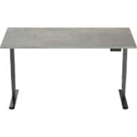euroseats Economy Zit-sta-bureau Rechthoekig Oxyd Beton T-Voet 1.400 (B) x 800 (D) x 1.275 (H) mm Metaal