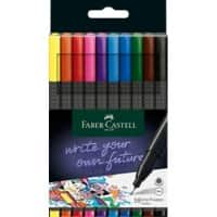 Faber-Castell Fineliner Grip 151610 Kleurenassortiment Grijs 10 Stuks