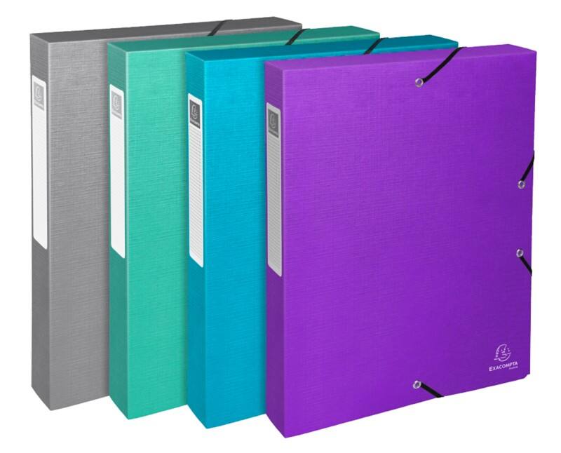 Exacompta Teksto Archiefdoos 59640E Kleurenassortiment 4 x 25 x 33 cm Geplastificeerd karton 4 Stuks
