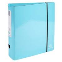 Exacompta Aquarel Ordner A4 80 mm Pastelblauw 53766E Karton bedekt met pellic pap Glanzend