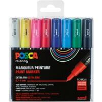 POSCA PC-1MC Lakmarker Kleurenassortiment Fijn Pak van 8