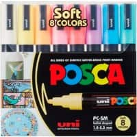 POSCA PC-5M Lakmarker Kleurenassortiment Pastel Medium Pak van 8