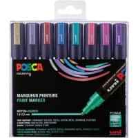 POSCA PC-5M Lakmarker Kleurenassortiment Medium Ronde punt 1,8 - 2,5 mm  8 Stuks