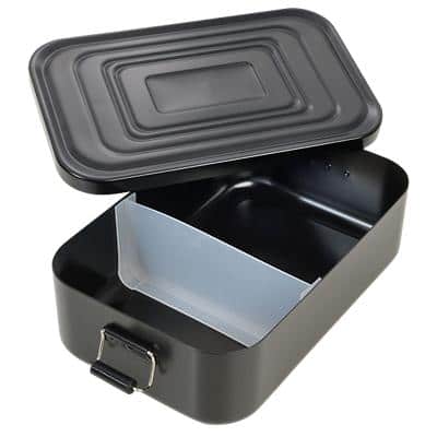 Troika Lunchtrommel BOX90 XL Aluminium Zwart