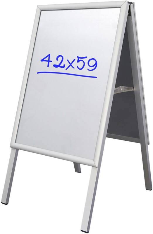 Viking Stoepbord A2 Aluminium, verzinkt staal Zilver