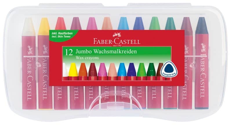 Faber-Castell Jumbo Waskrijtjes Kleurenassortiment 12 Stuks