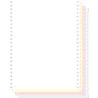 Exacompta Computerpapier 62424E 24 cm x 12" 56/53/53/57 g/m²Groen, roze, wit, geel Pak van 500