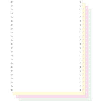 Exacompta Computerpapier 62424E 24 cm x 12" 56/53/53/57 g/m²Groen, roze, wit, geel Pak van 500