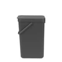 Brabantia Sort & Go Prullenbak 16 l Grijs Staal BRA109966