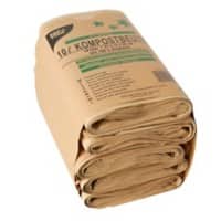 PAPSTAR Vuilniszakken 10 l Bruin PAPSTAR 50 Stuks